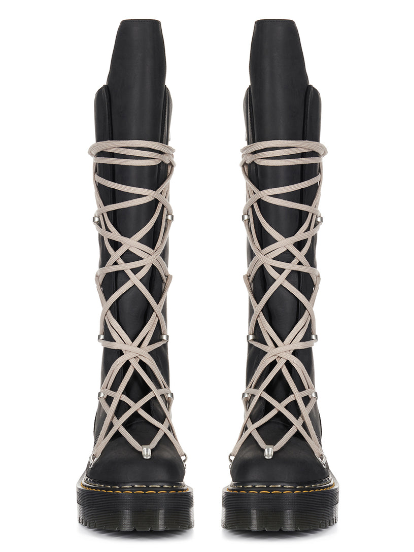 Dr. Martens x Rick Owens 1B60 quad sole pentalace boots
