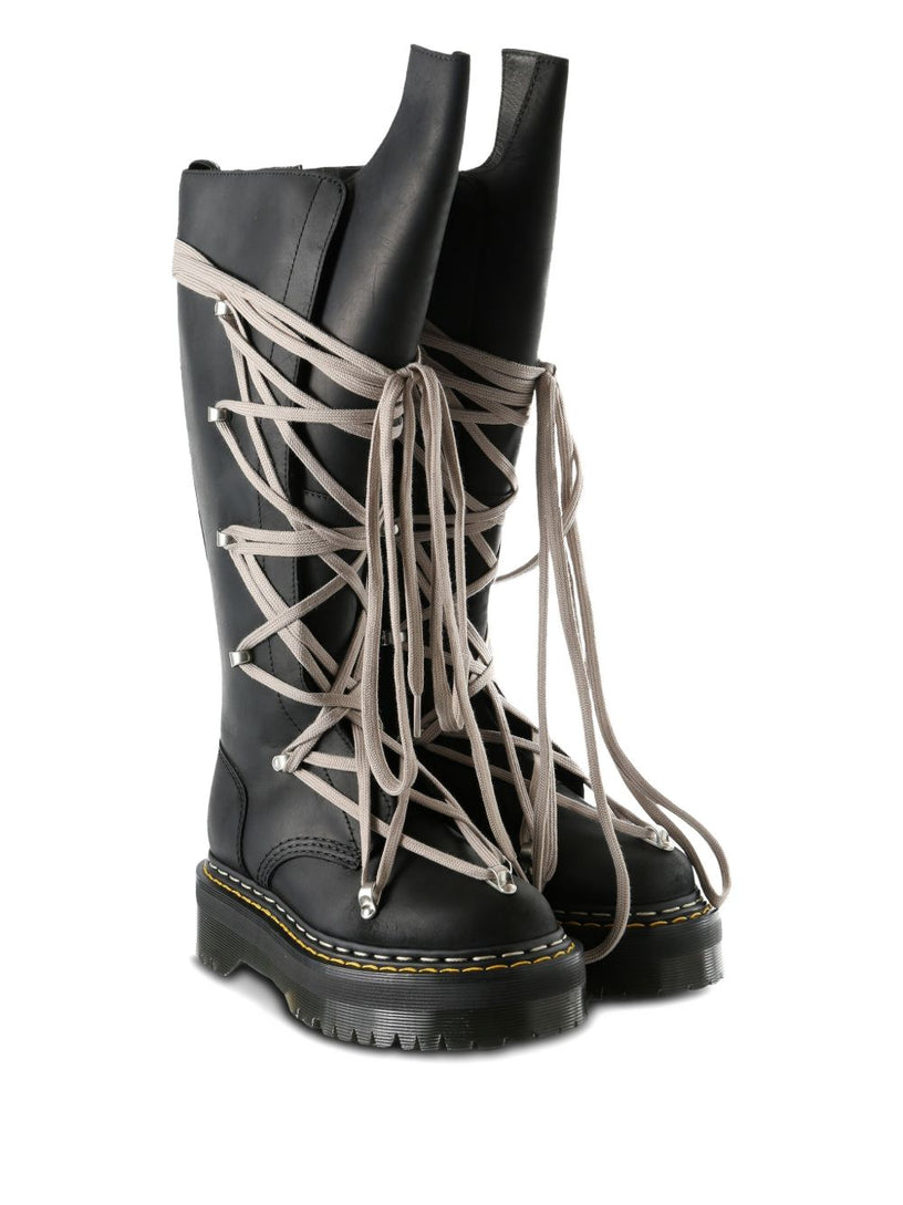 Dr. Martens x Rick Owens 1B60 quad sole pentalace boots