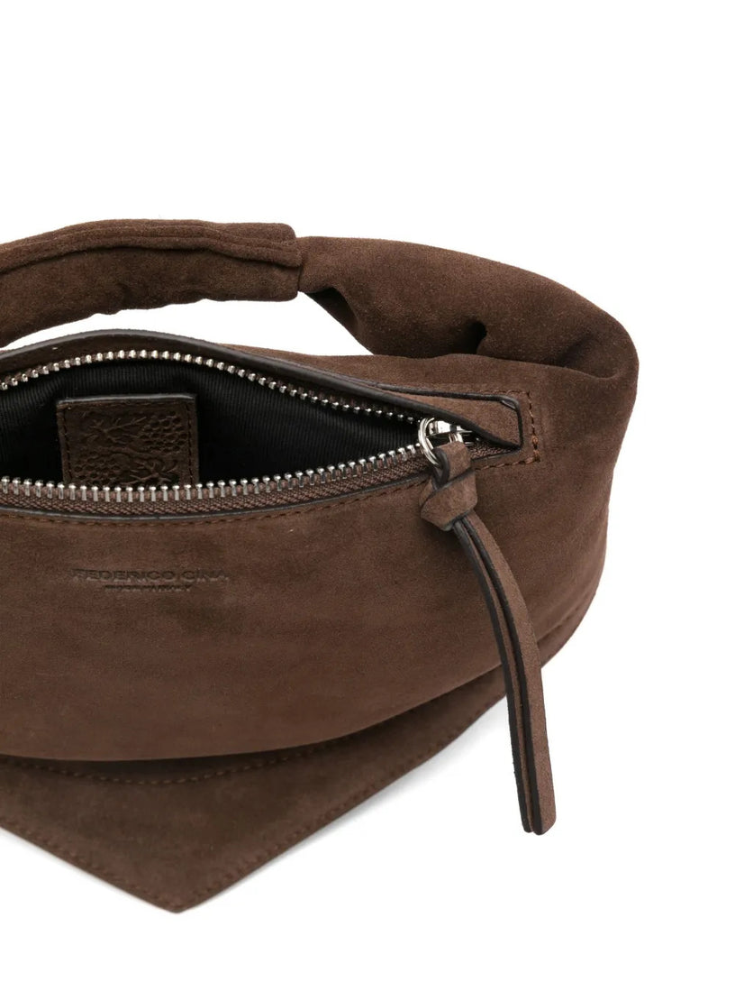 Mini Tortellino bag in suede