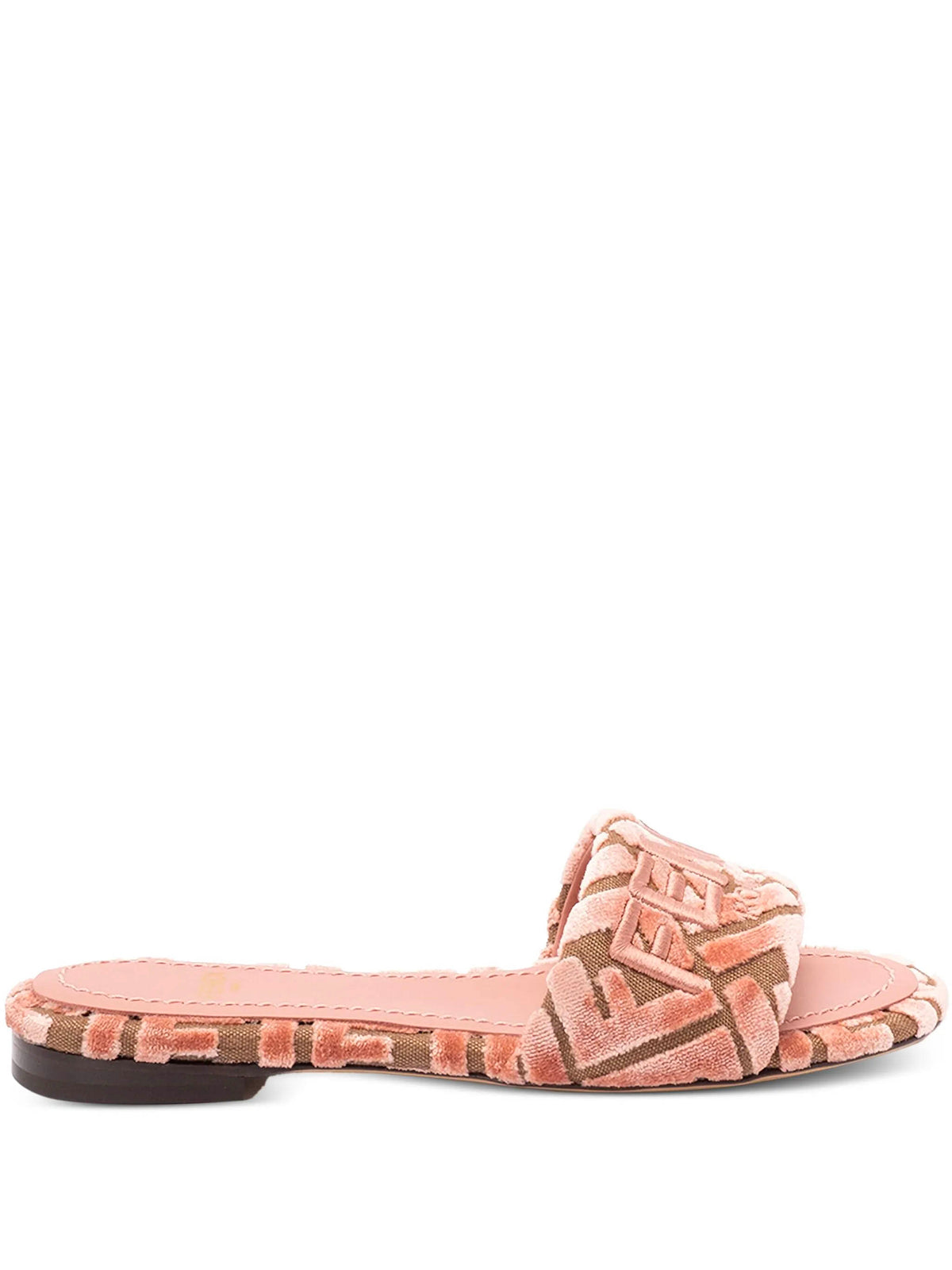 Slide with FF in velvet