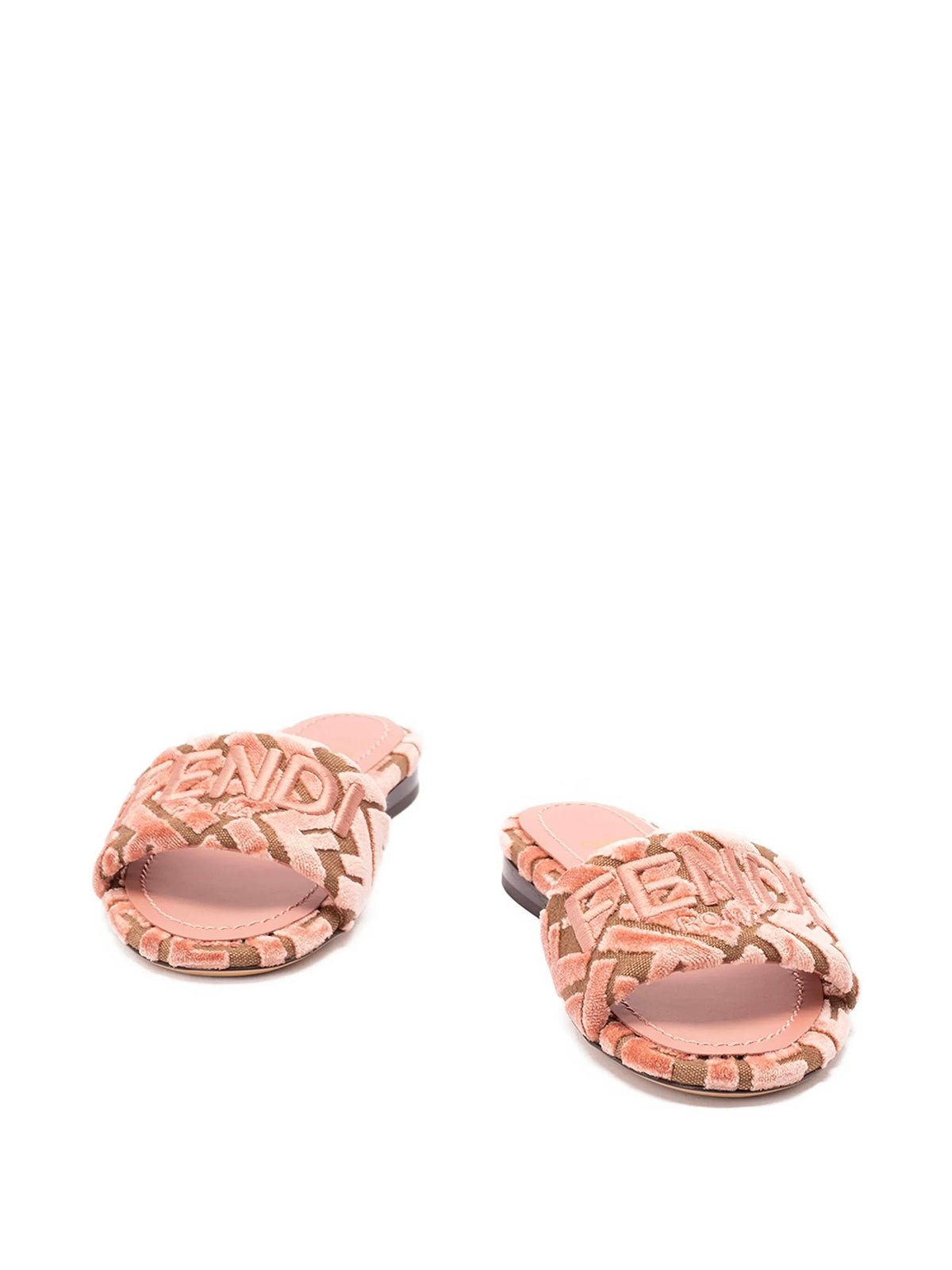 Slide with FF in velvet