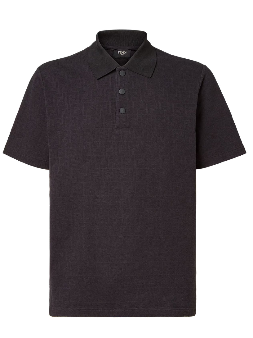 Jacquard FF piquet polo shirt