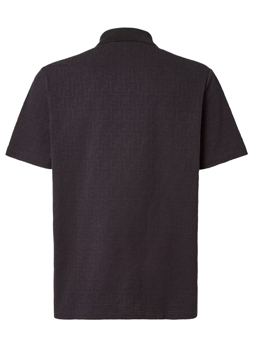 Jacquard FF piquet polo shirt