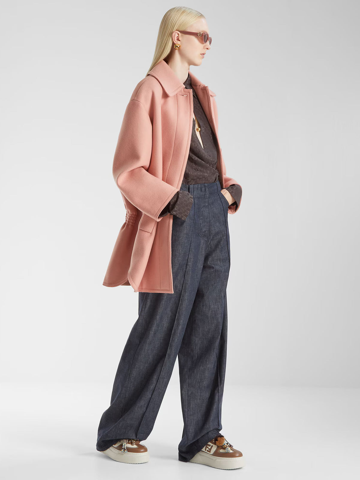 FF jacquard silk shirt