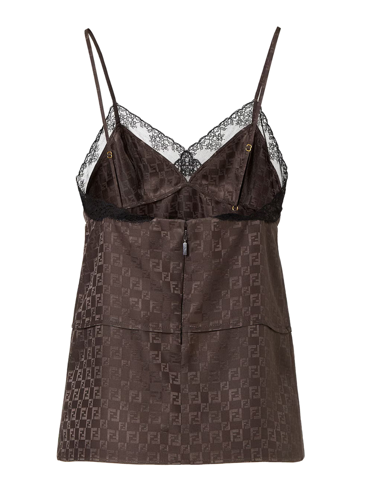 FF jacquard silk top