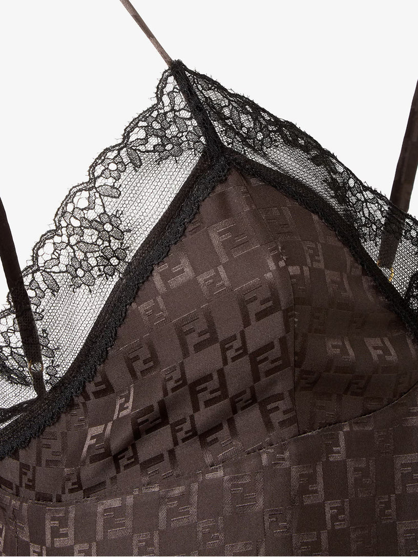 FF jacquard silk top