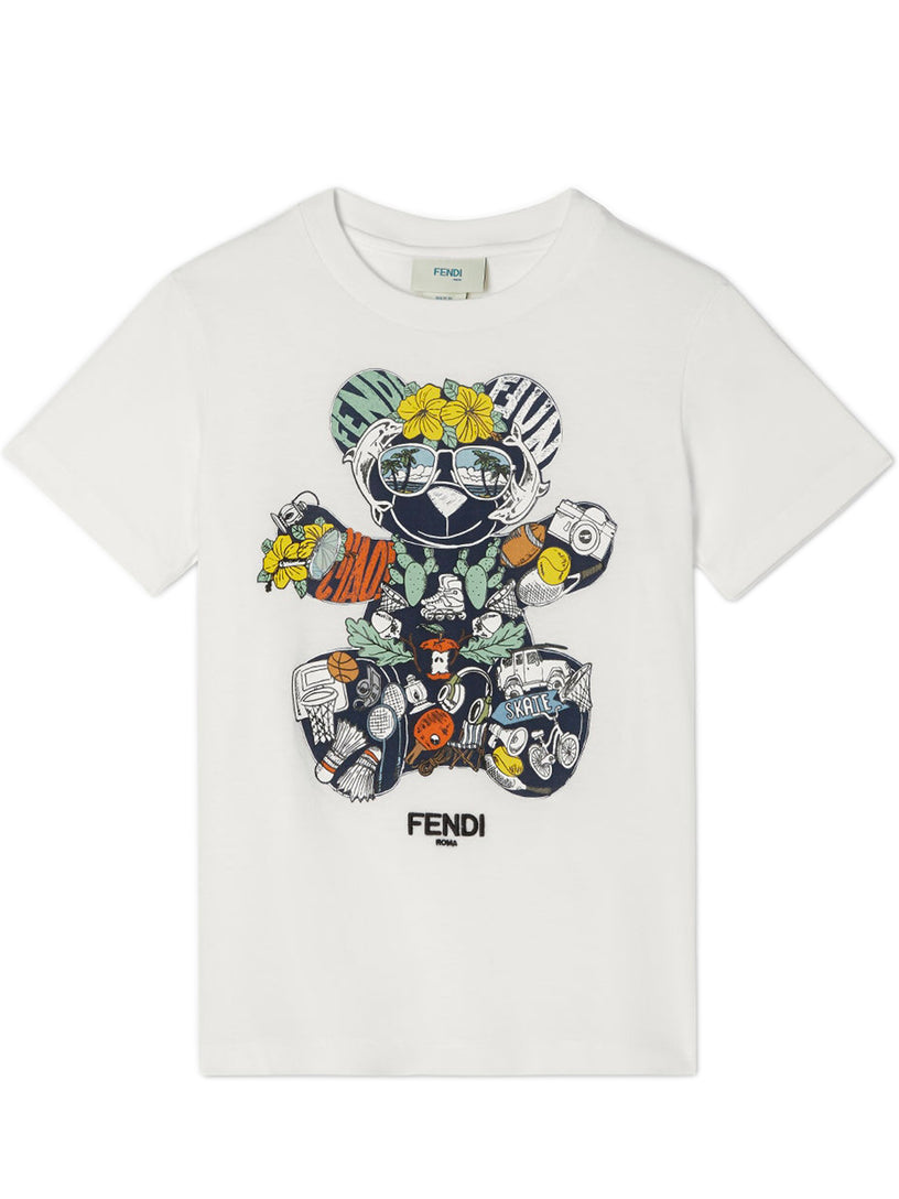 T-shirt with multicolour print