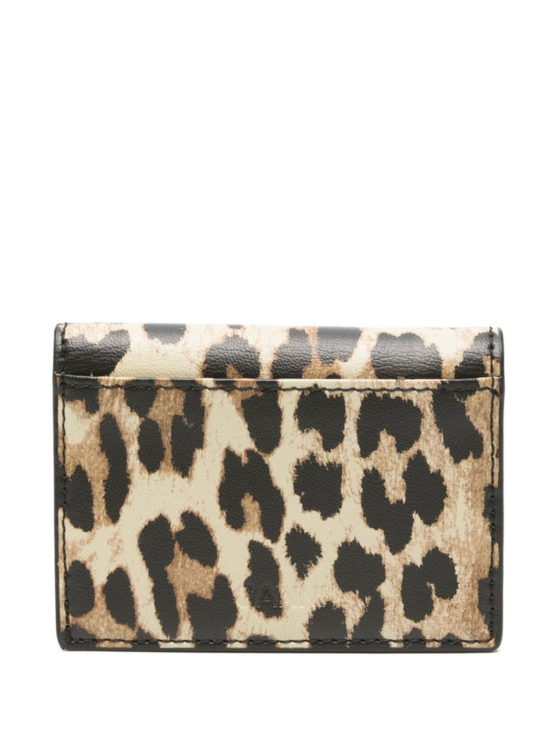 Bou leopard leather wallet
