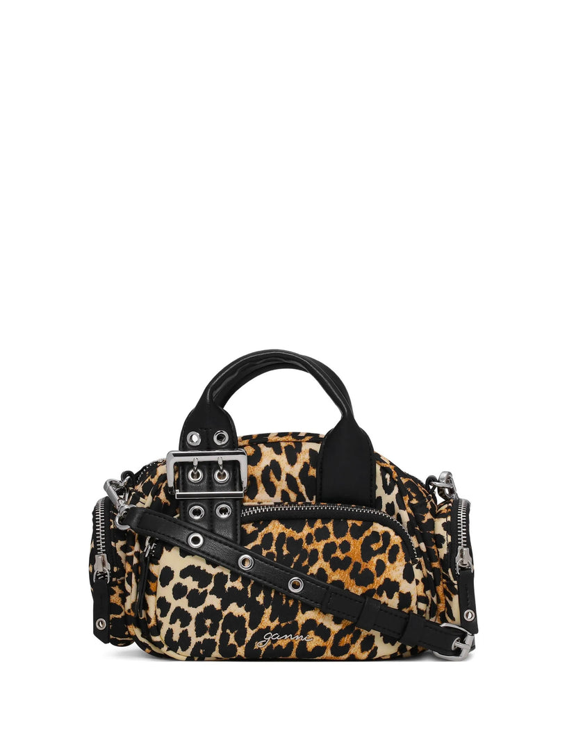 Mini Polochon Leopard Bag