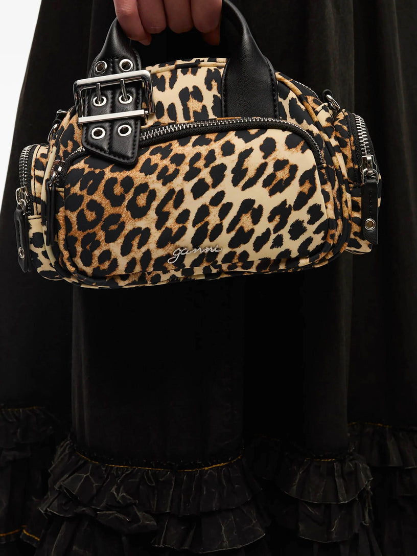 Mini Polochon Leopard Bag