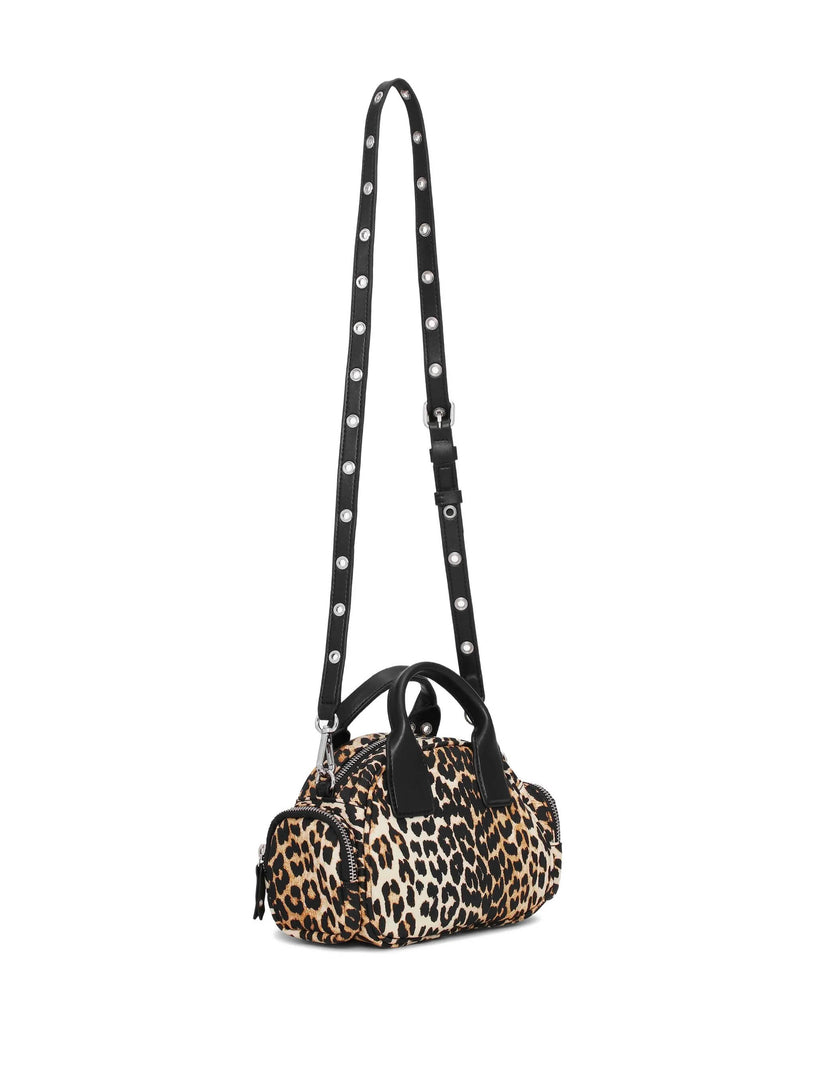 Mini Polochon Leopard Bag