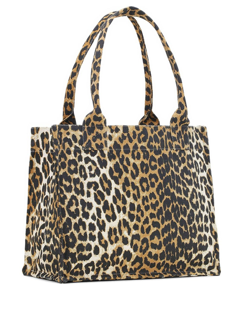 Leopard Large Canvas Tote Bag