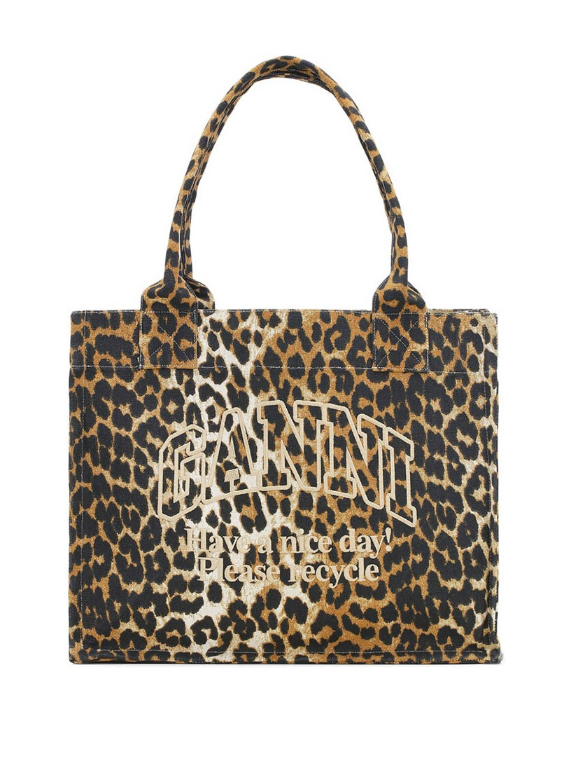 Leopard Large Canvas Tote Bag