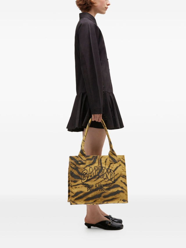 Zebra Print Large Tote