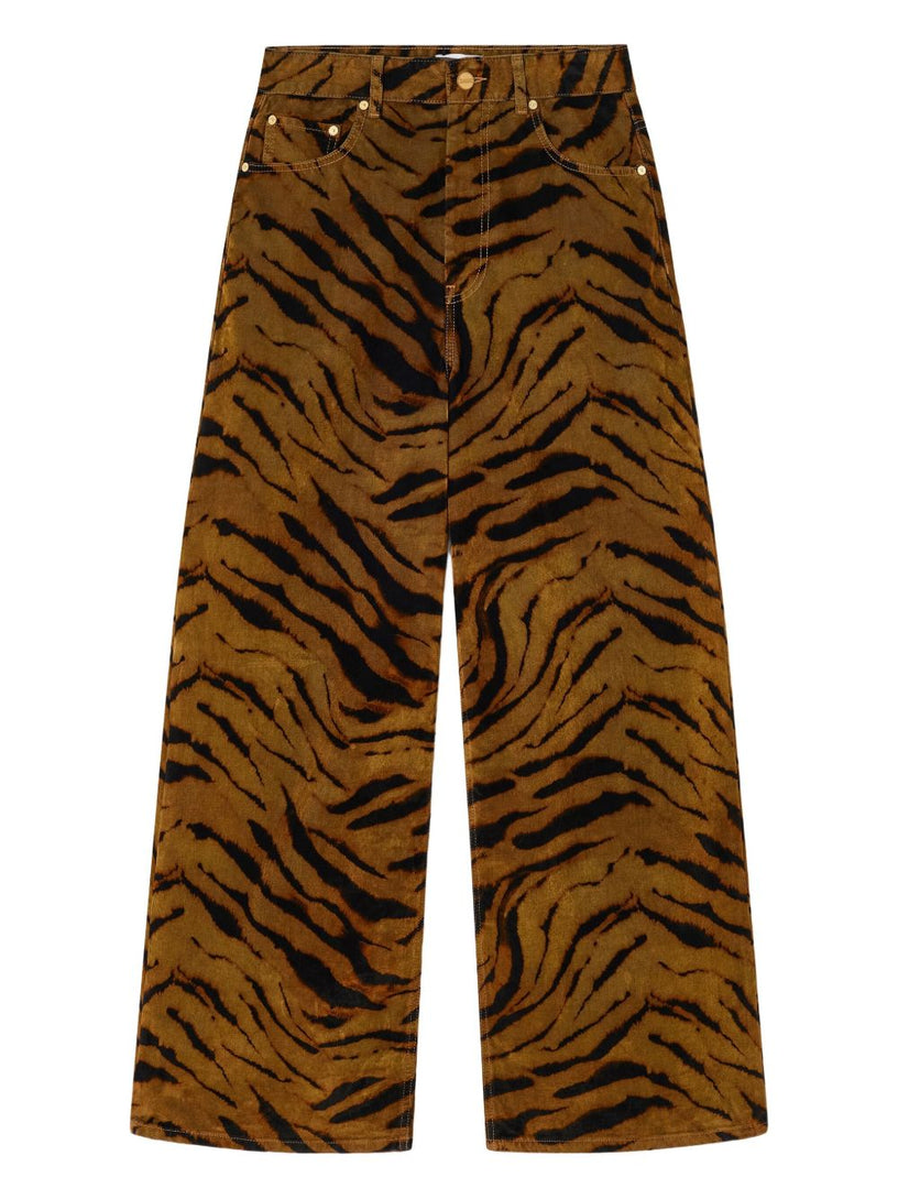 Zebra Print Baggy Jeans