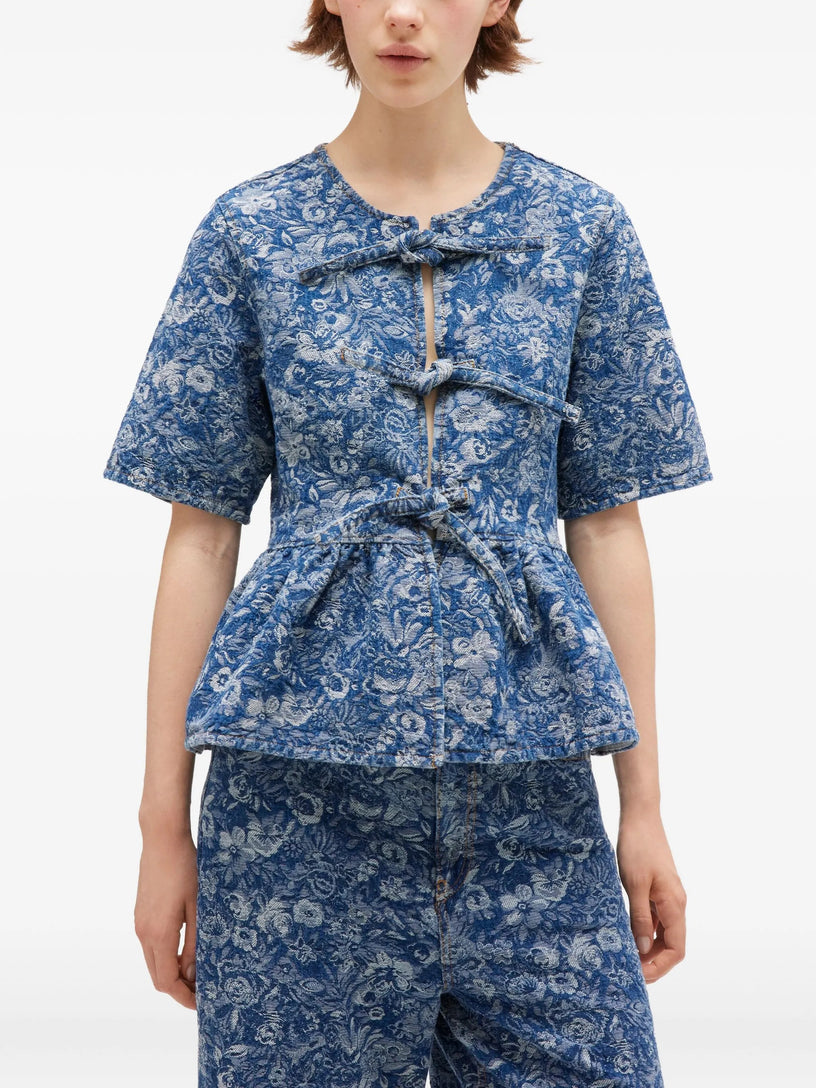 Tapestry Peplum Blouse