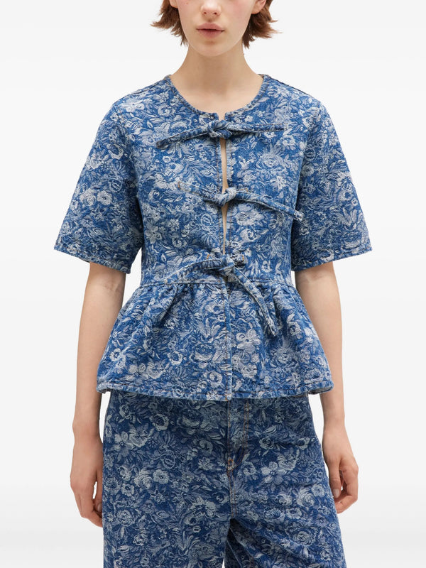 Tapestry Peplum Blouse