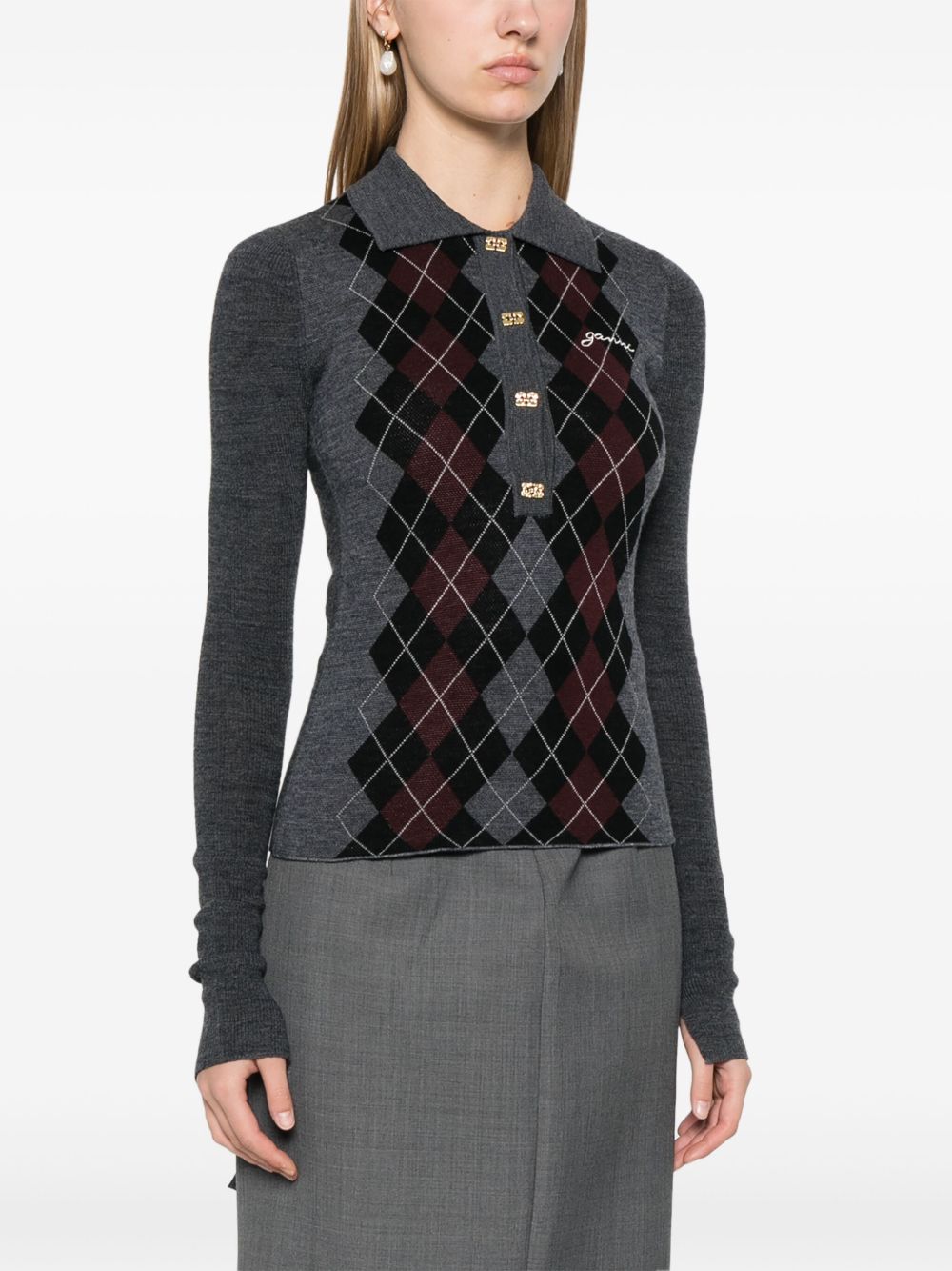 Knitted polo shirt