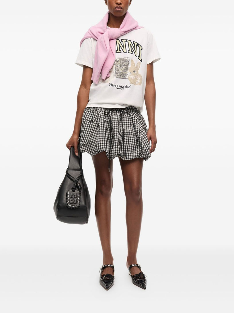 T-shirt with embroidered logo