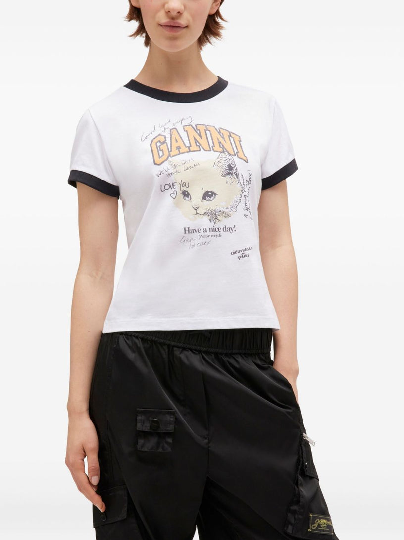 Cropped Kitty T-shirt