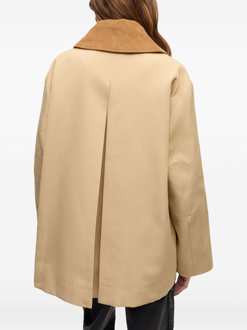 Twill midi jacket
