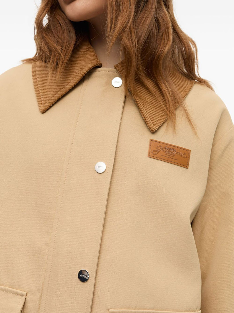 Twill midi jacket