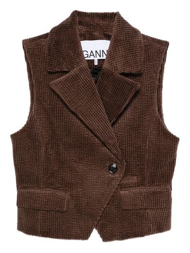 Corduroy buttoned waistcoat