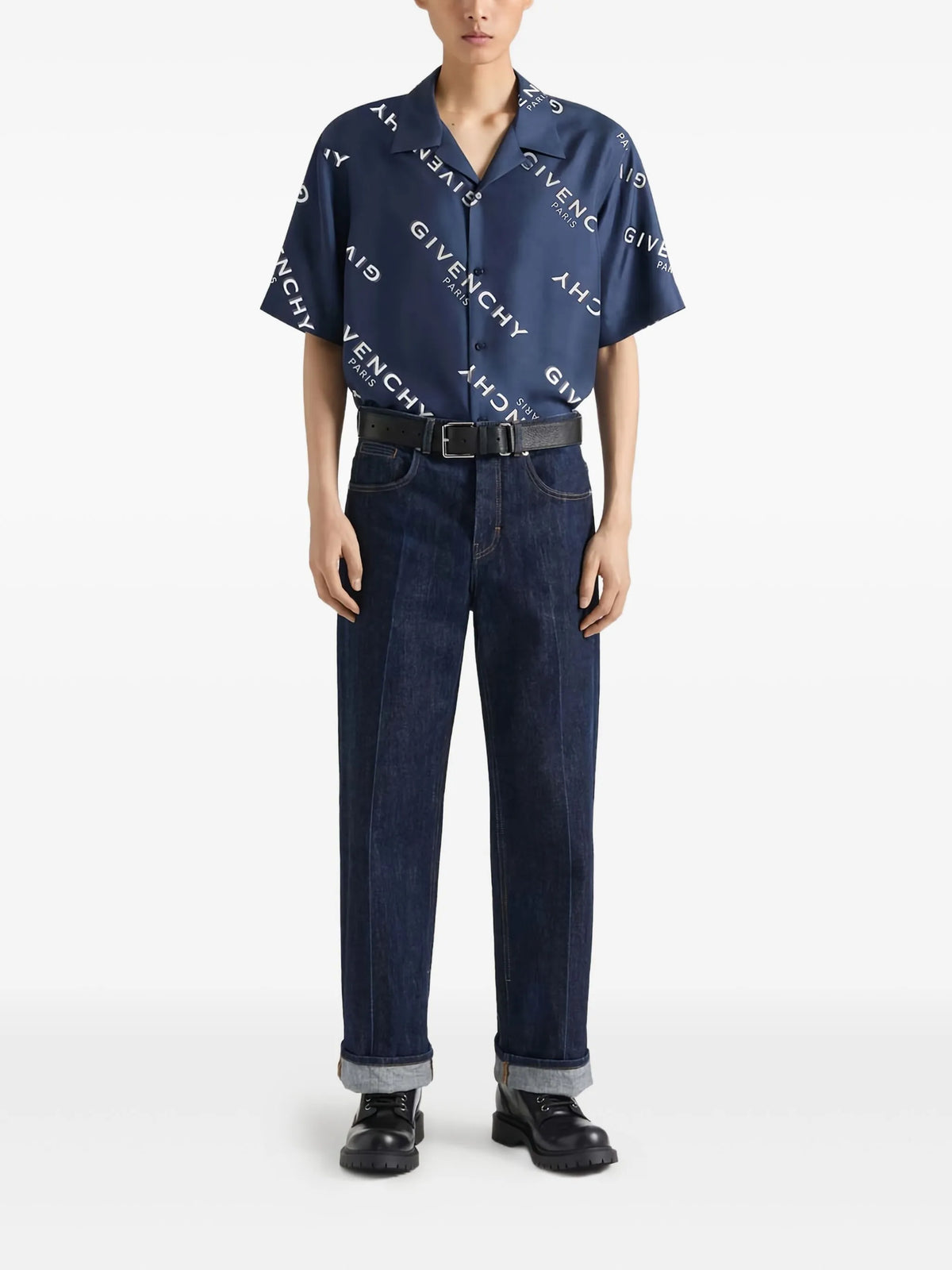 Silk shirt with Givenchy Shadow print