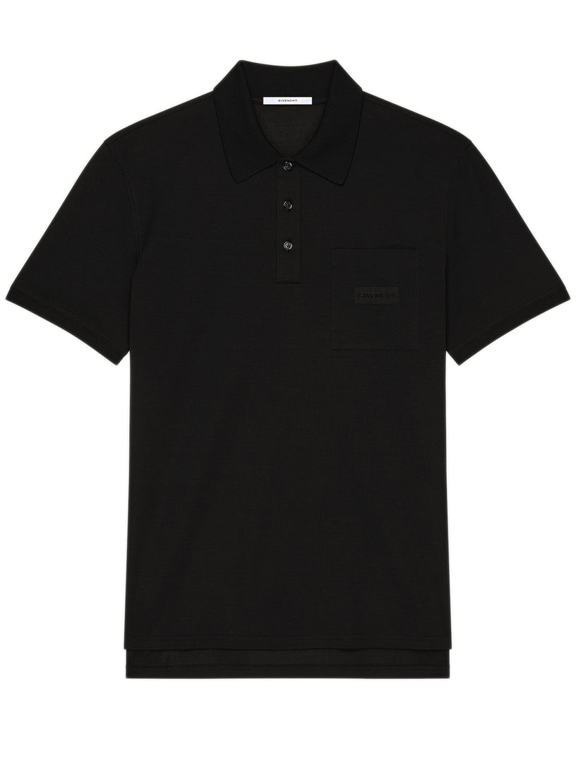 Cotton polo shirt with applique