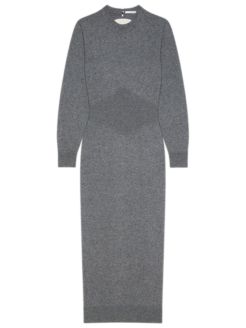 Cashmere dress with open back
