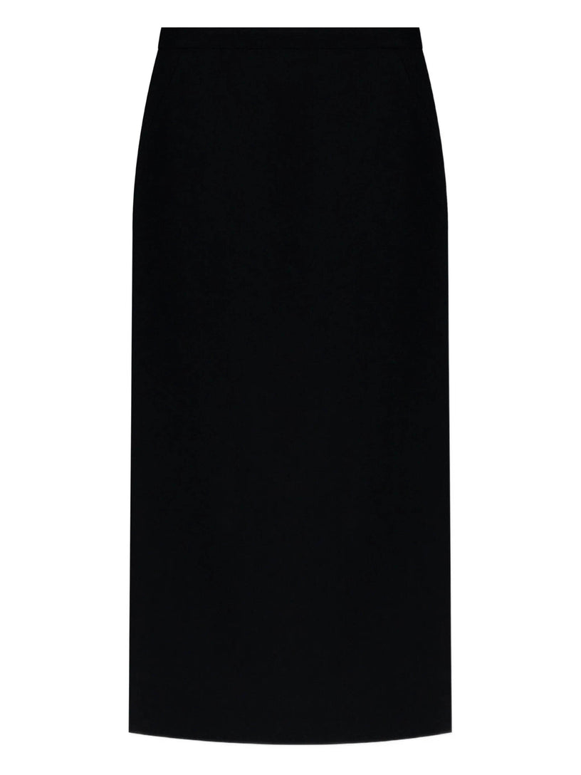 Midi skirt with pleats on the back