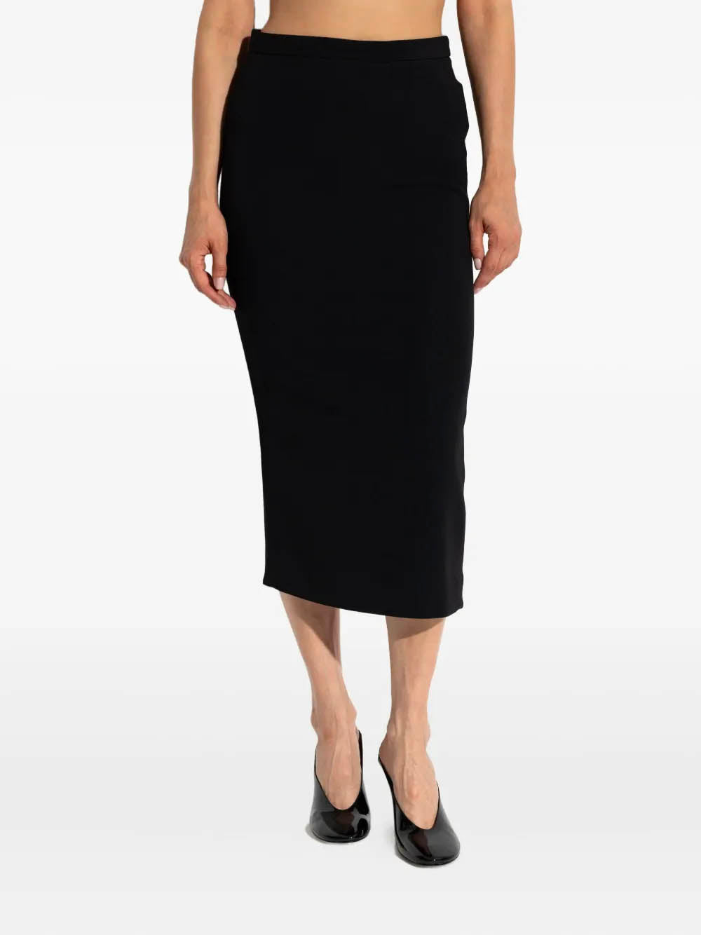 Midi skirt with pleats on the back