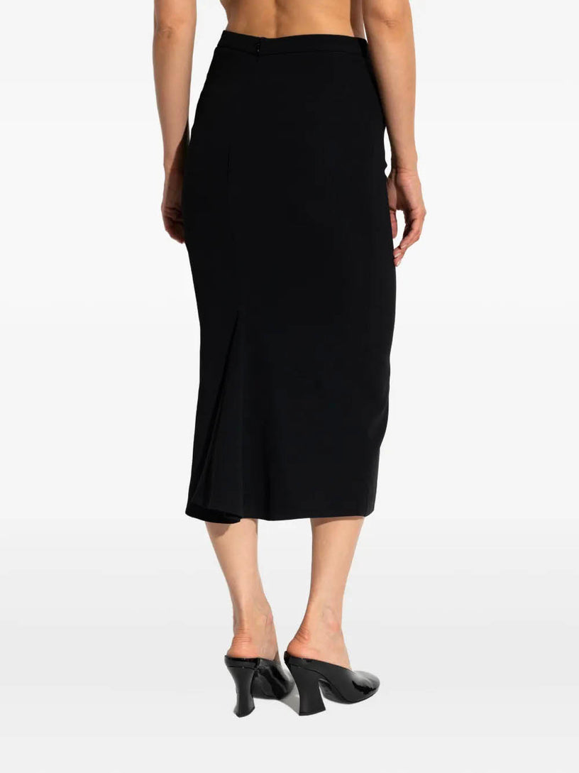 Midi skirt with pleats on the back