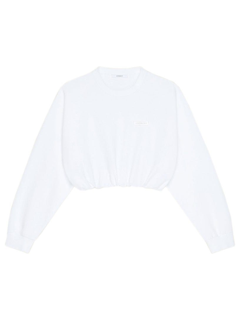 Short fleece sweatshirt