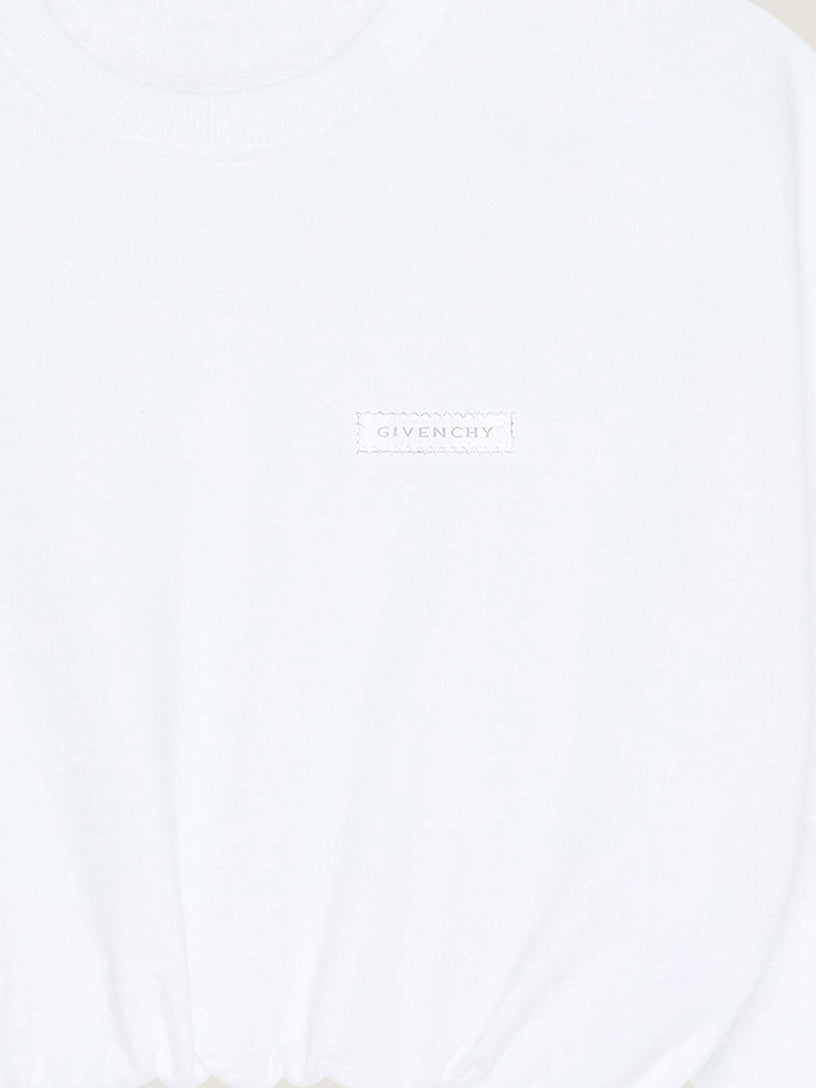 Short fleece sweatshirt