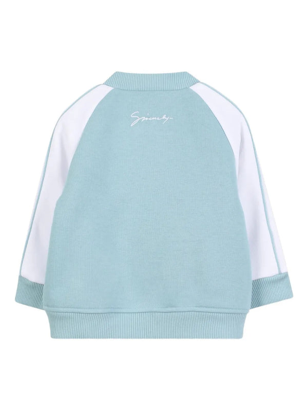 Racing stripe baseball jacket