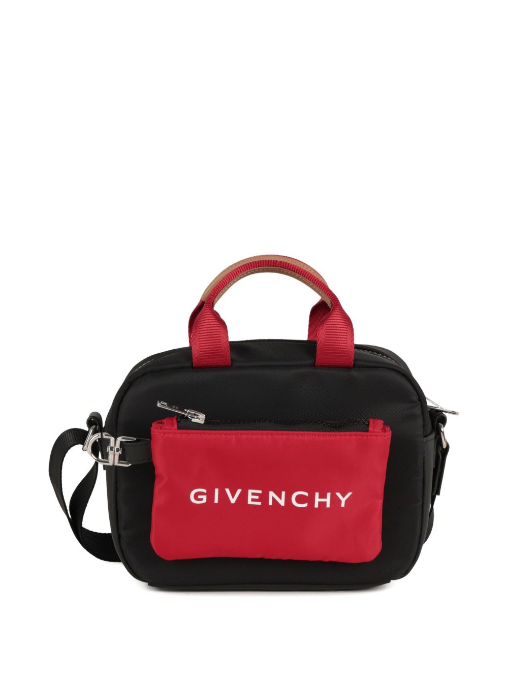 Contrast-panel messenger bag