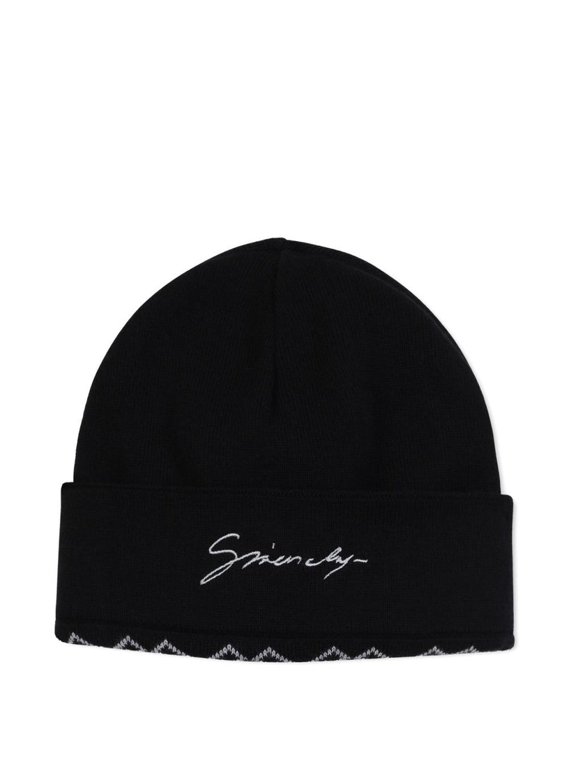 Logo-embroidered beanie