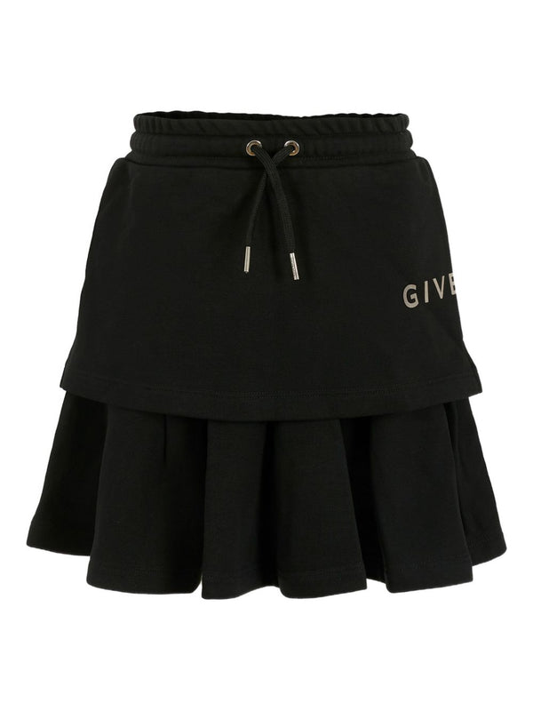 Layered pleated skirt