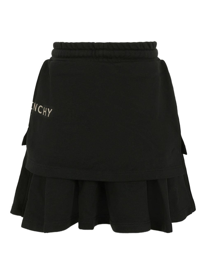 Layered pleated skirt