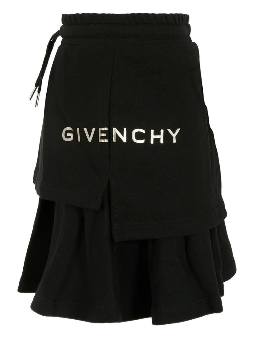 Layered pleated skirt