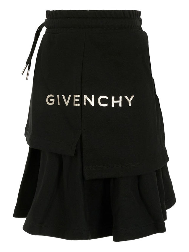 Layered pleated skirt