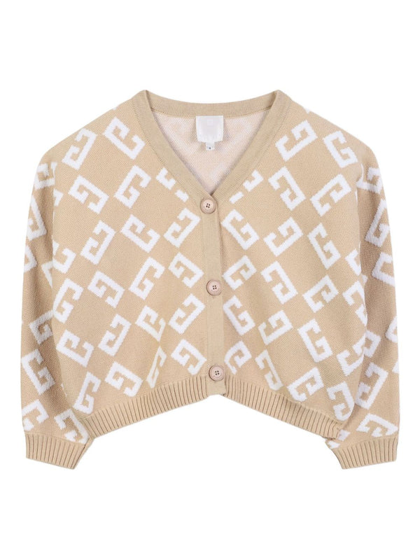 Logo-jacquard cardigan