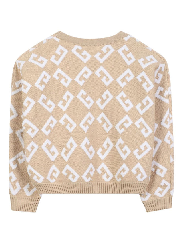 Logo-jacquard cardigan