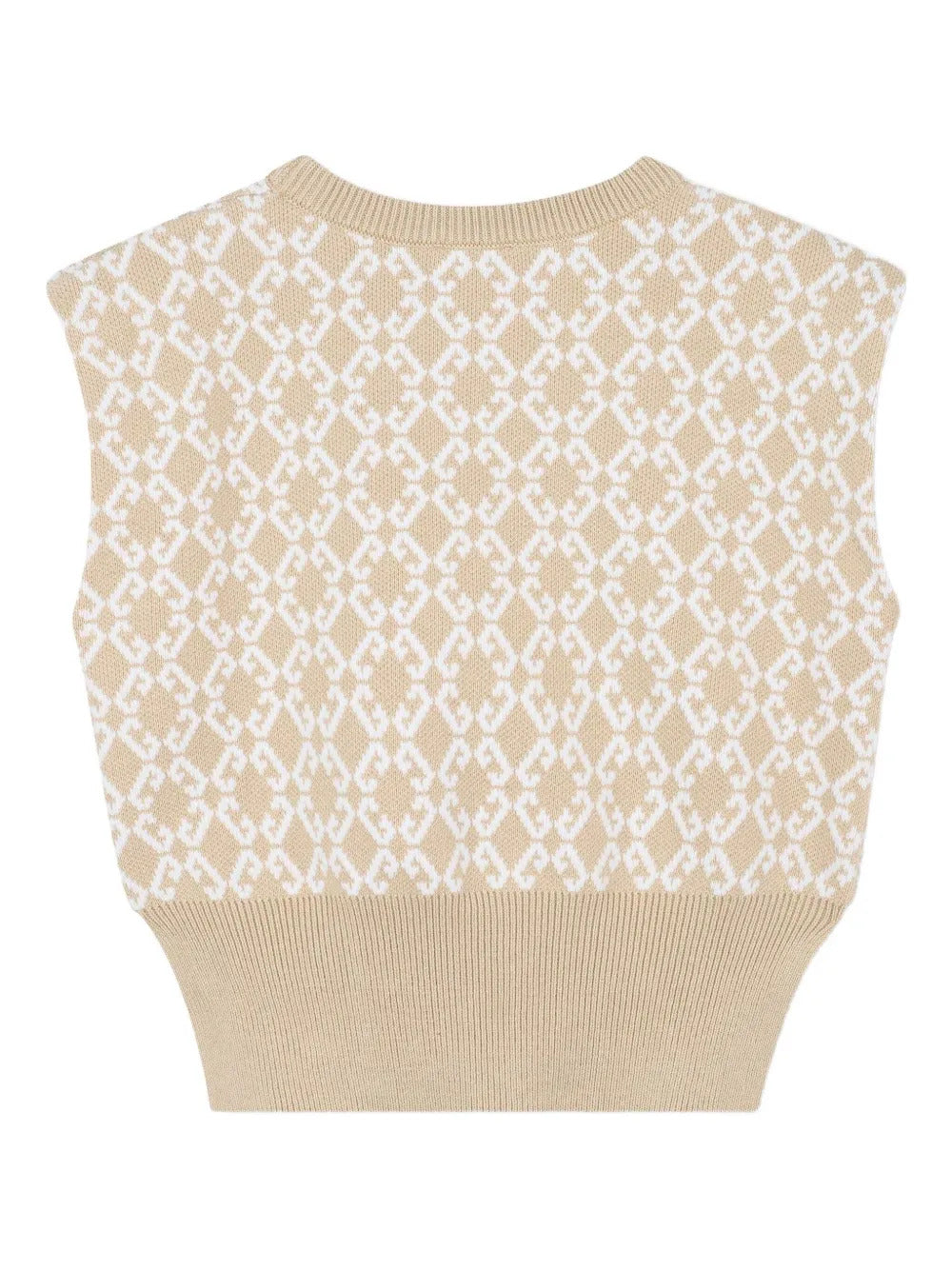 Intarsia-knit skirt set