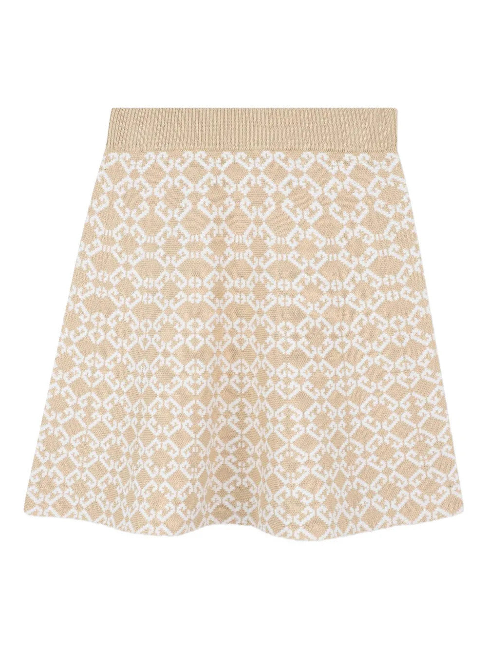 Intarsia-knit skirt set