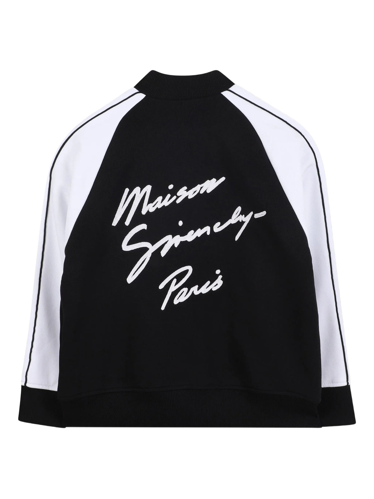 Contrast-panel bomber jacket