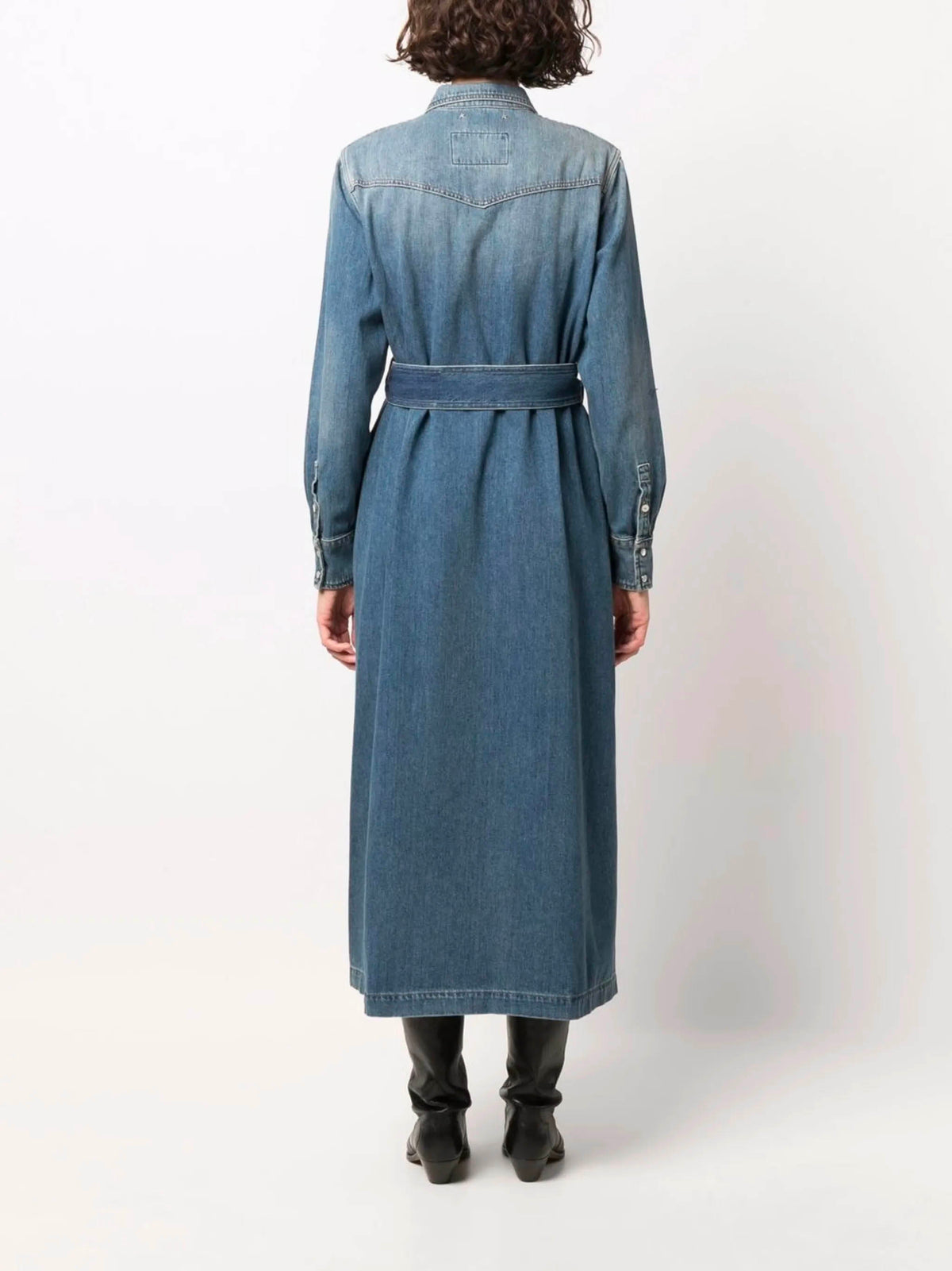 Shirt dress in denim