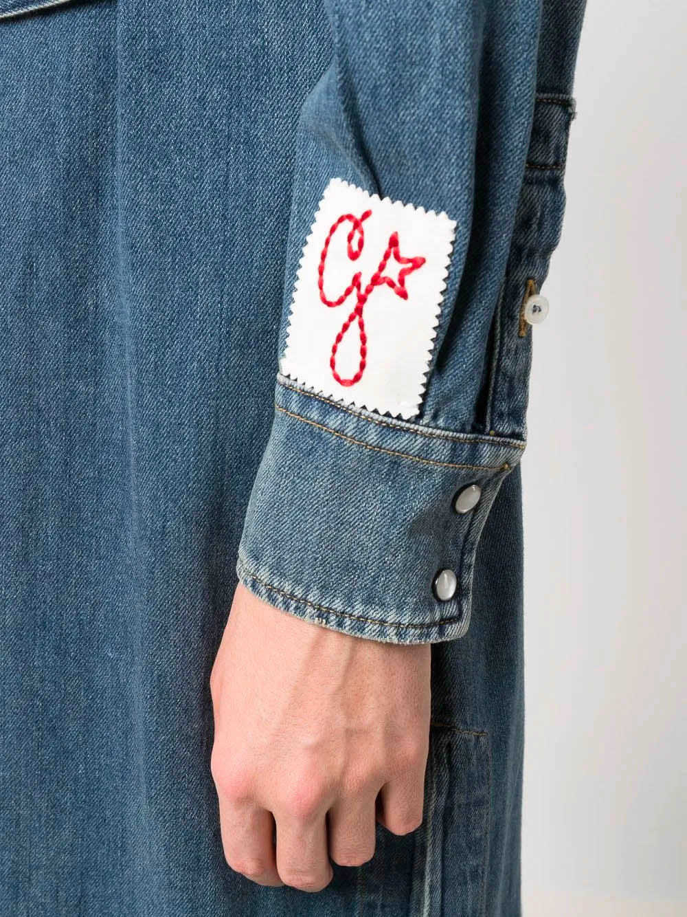 Shirt dress in denim