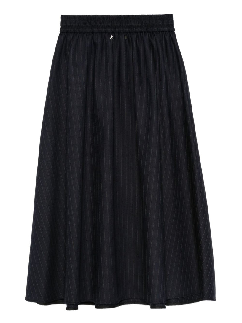 Virgin wool midi skirt